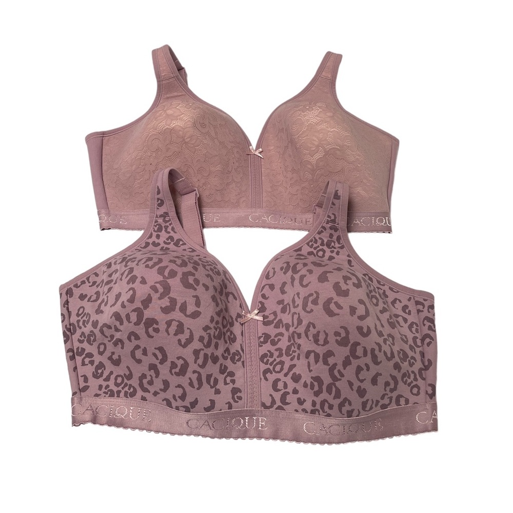 Cacique- (2 bras- sold as a pair.) DDD-Lined No-Wire.